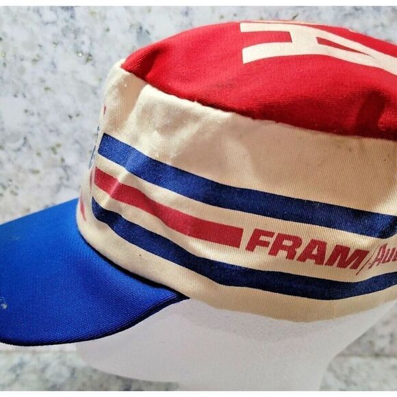 Vintage America's Best Fram/Autolite‎ Painters Hat Cap USA WELL USED! - Picture 2 of 9